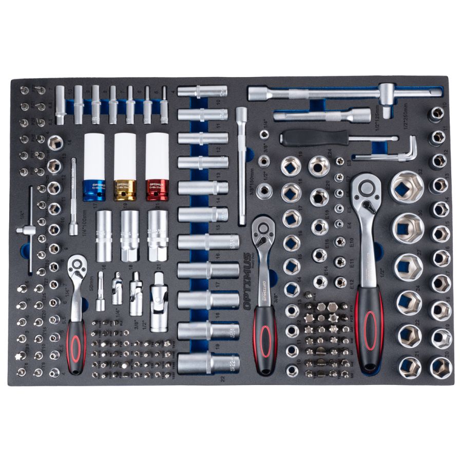 Тележка инструментальная OPTIMUS OPT-717P с набором инструмента - фото