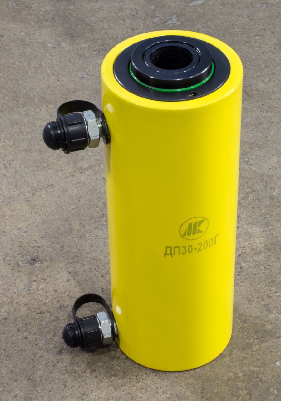 Домкрат с полым штоком ДП30-300Г (с гидравлическим возвратом) - фото