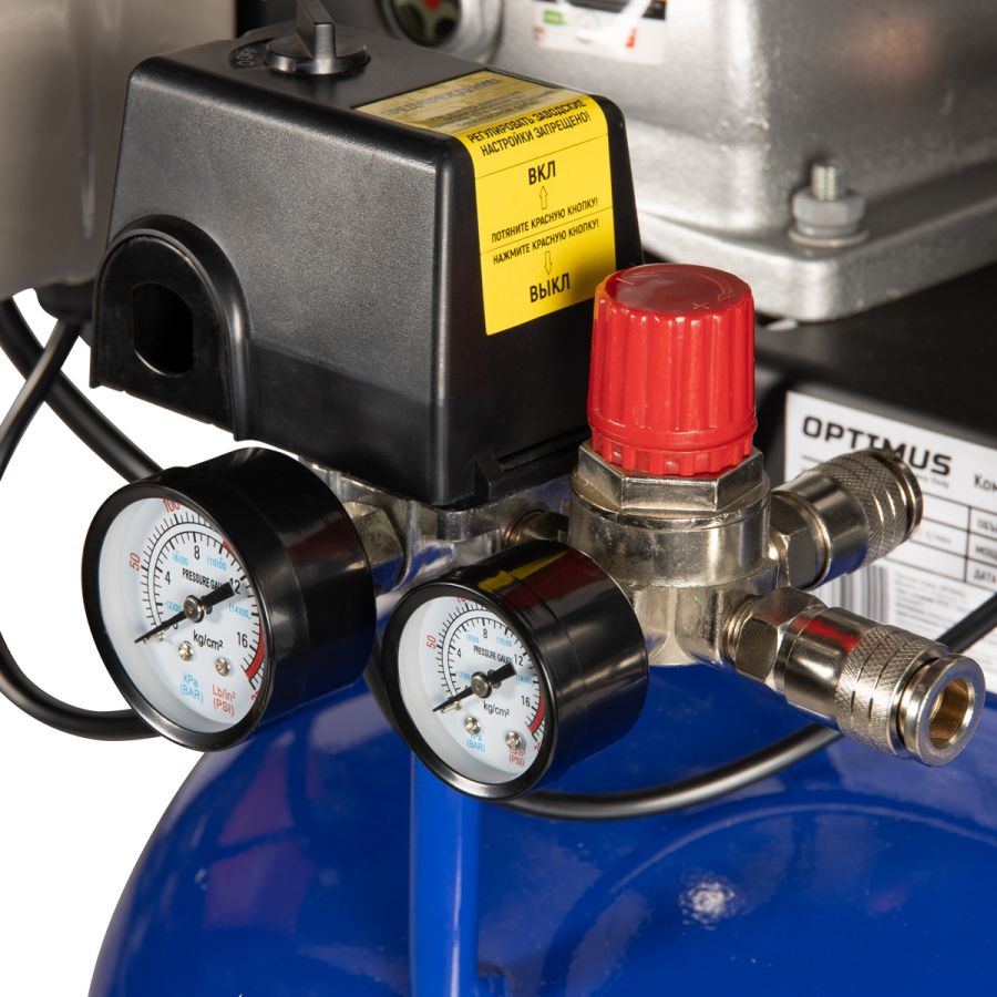 Компрессор с ременной передачей OPTIMUS OPT-301558A - фото