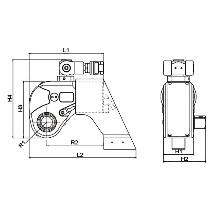 Гайковерт гидравлический Harrison HRH-WE03266640 (26664Нм, приводной квадрат 2 1/2") - фото