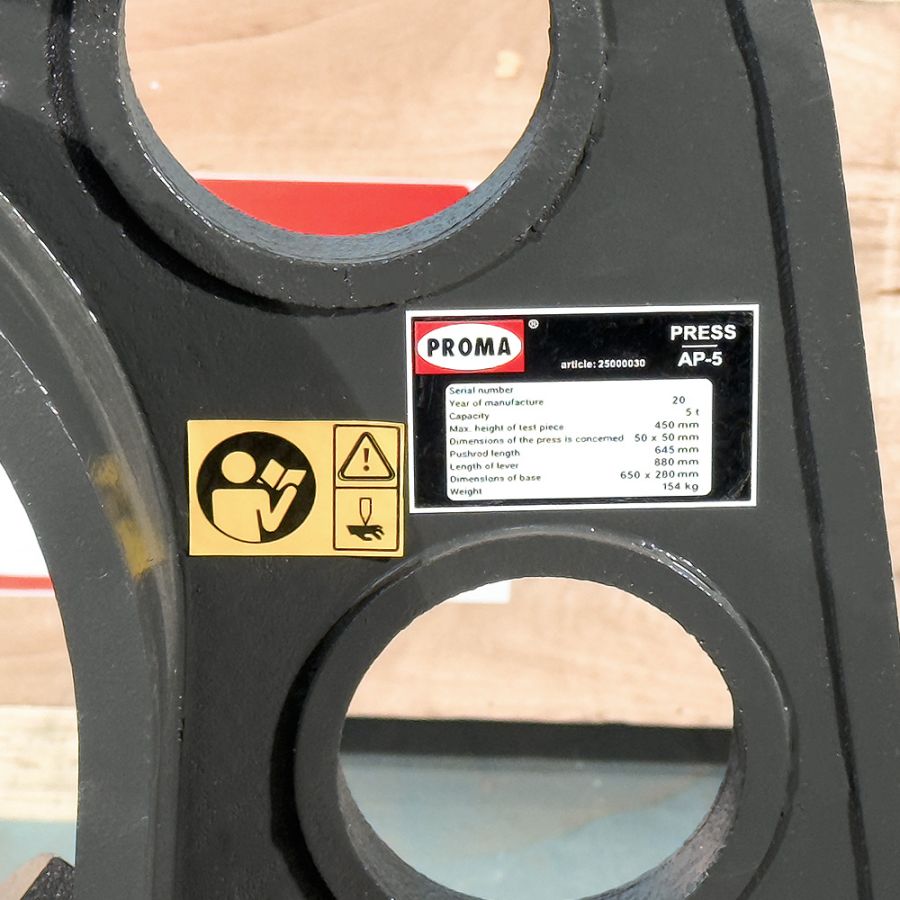 Пресс PROMA AP-5 ручной привод - фото