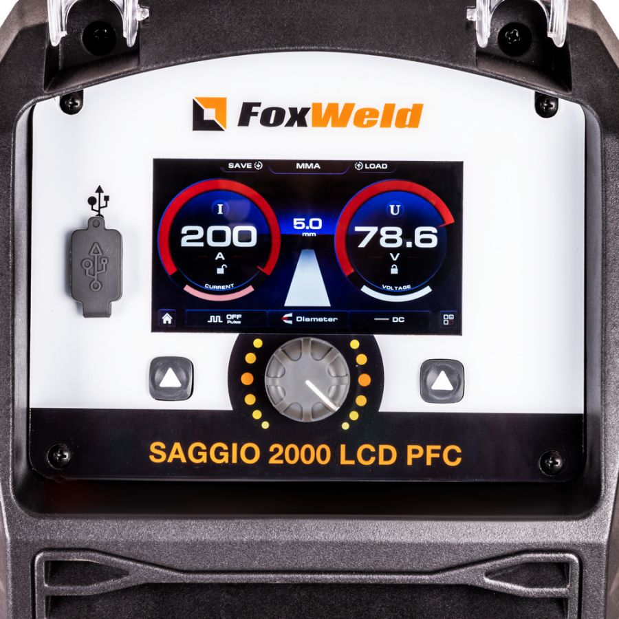 Сварочный полуавтомат FoxWeld SAGGIO 2000 LCD PFC (5в1) - фото