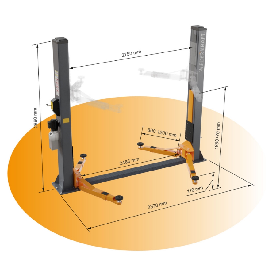 Подъемник автомобильный Wieder Kraft WDK-522/380 - фото