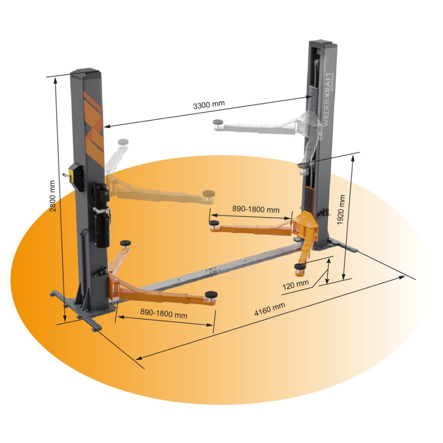 Подъемник автомобильный Wieder Kraft WDK-524N - фото