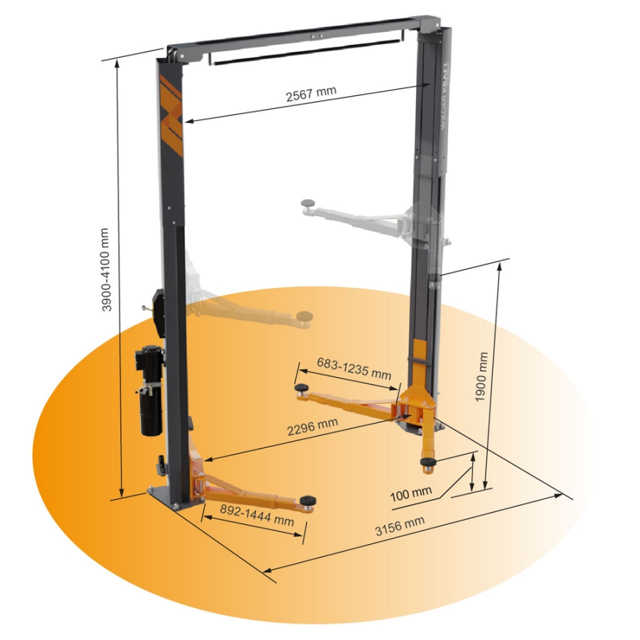 Подъемник автомобильный Wieder Kraft WDK-526 - фото