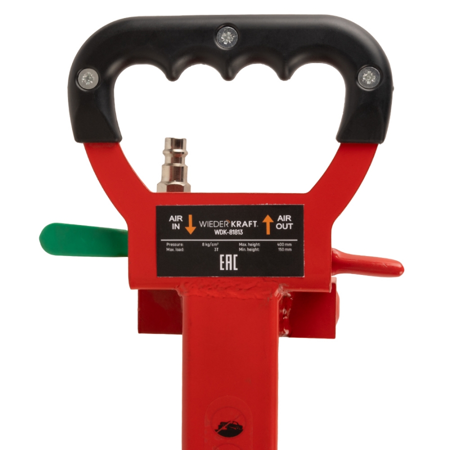 Домкрат подкатной пневматический WiederKraft WDK-81813 - фото