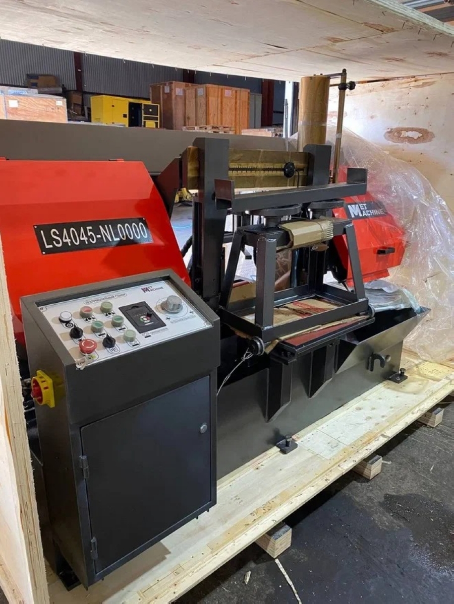 Двухколонный полуавтоматический ленточнопильный станок MetMachine LS4045-N000T0 - фото