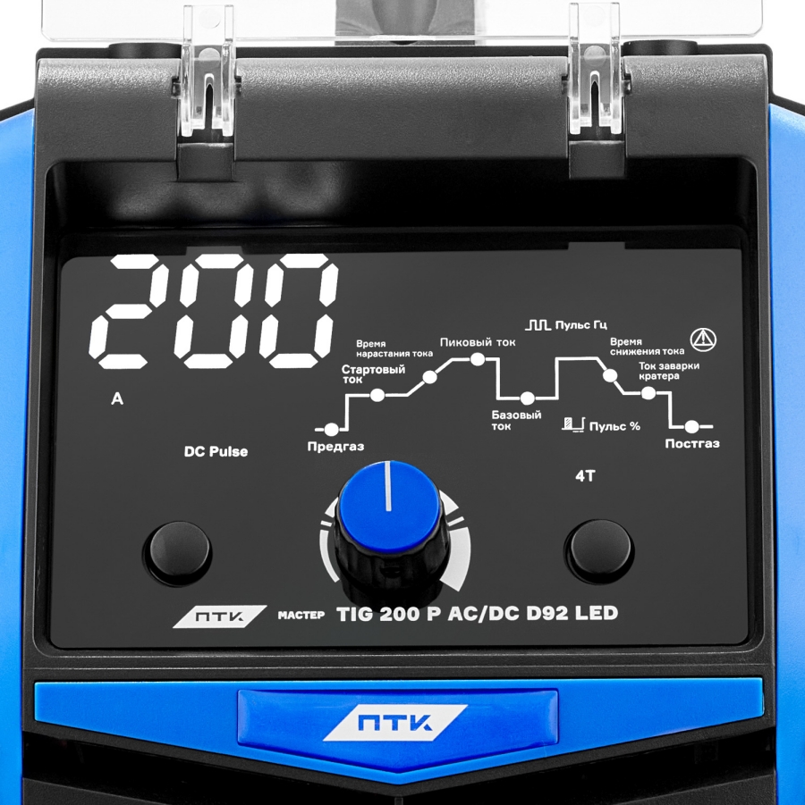Аппарат аргонодуговой сварки ПТК Мастер TIG 200 P AC/DC D92 LED - фото