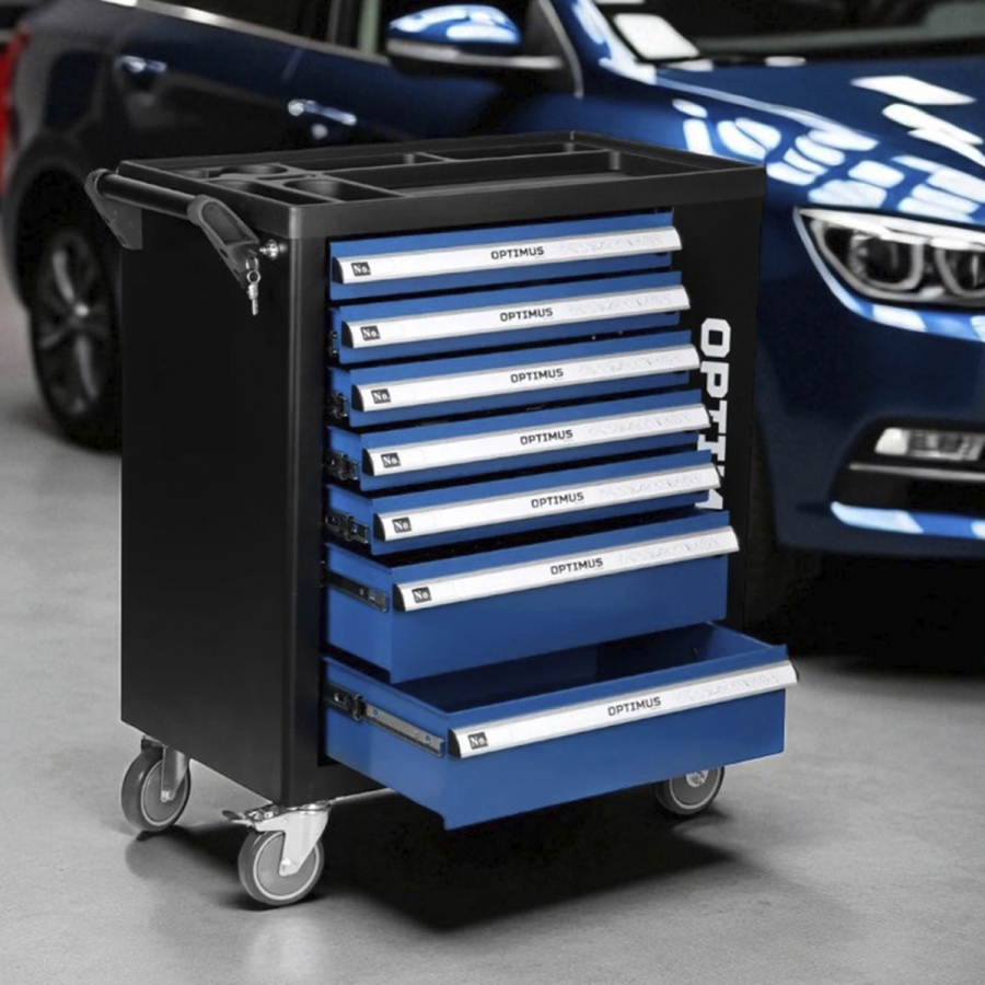 Тележка инструментальная OPTIMUS OPT-917P с набором инструмента - фото