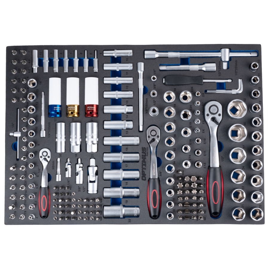 Тележка инструментальная OPTIMUS OPT-717MR с набором инструмента - фото